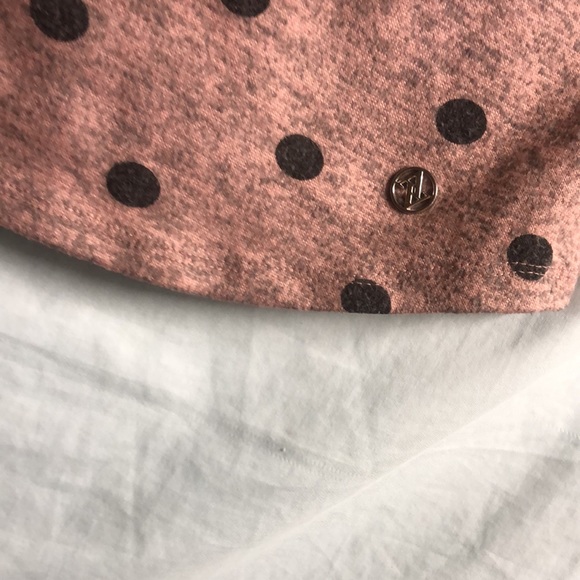 Adrienne Vittadini mauve heather gray polka dot blouse medium - Picture 5 of 12